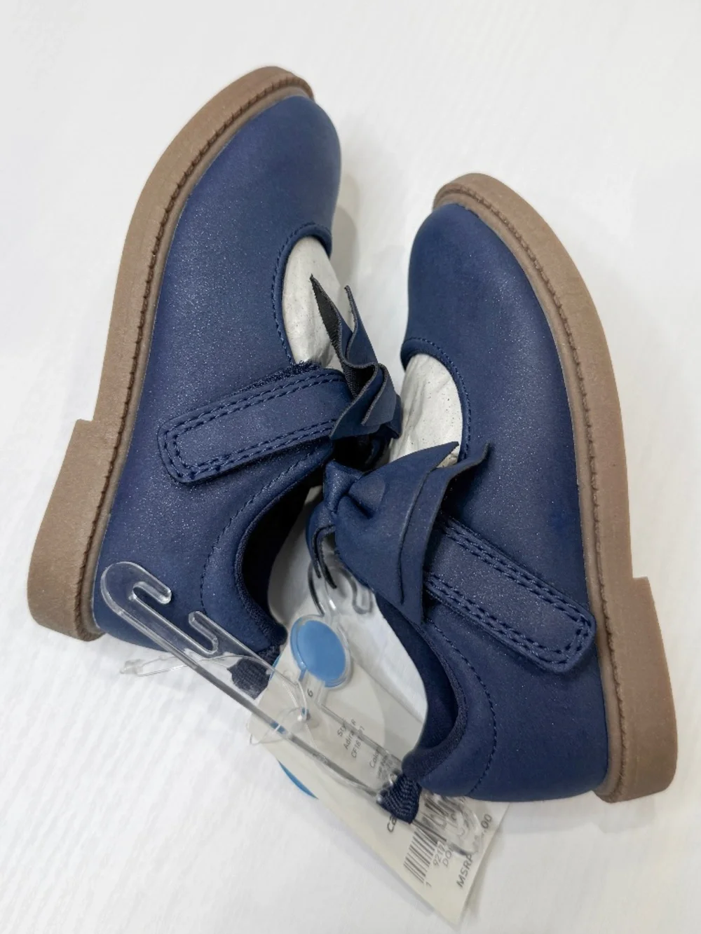 Carter's toddler girl blue bow shoes NWT, size 6